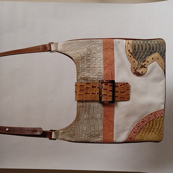 Tous Handbags - Vintage TOUS Flat Cross Shoulder Cobra & Crocodile Embossed Bag